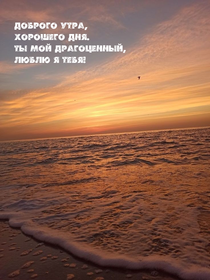 Доброго утра, Хорошего дня. Ты мой драгоценный, Люблю я тебя!