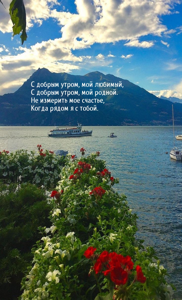 С добрым утром, мой любимый, с добрым утром, мой родной.