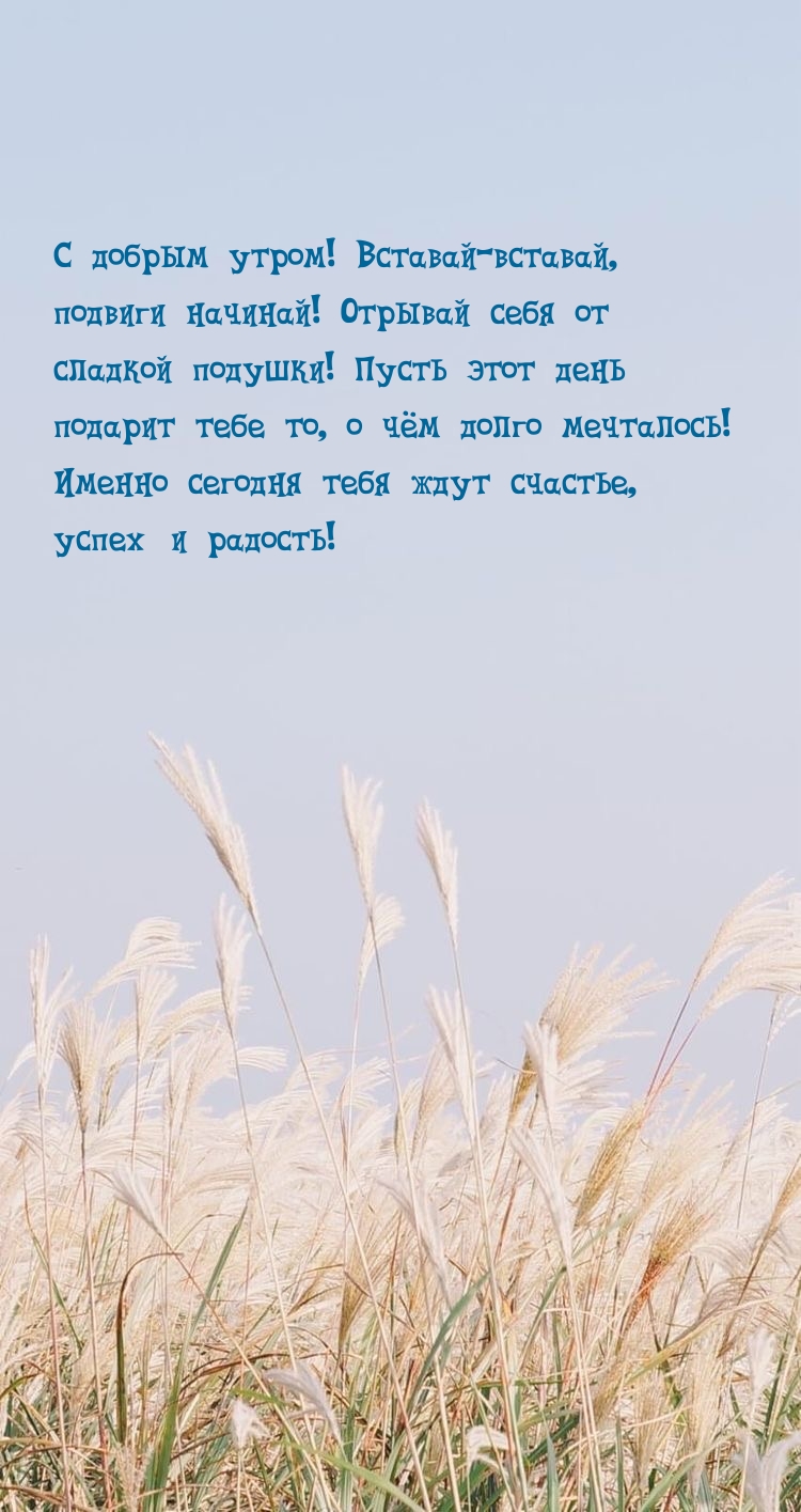 С добрым утром! Вставай-вставай, подвиги начинай!