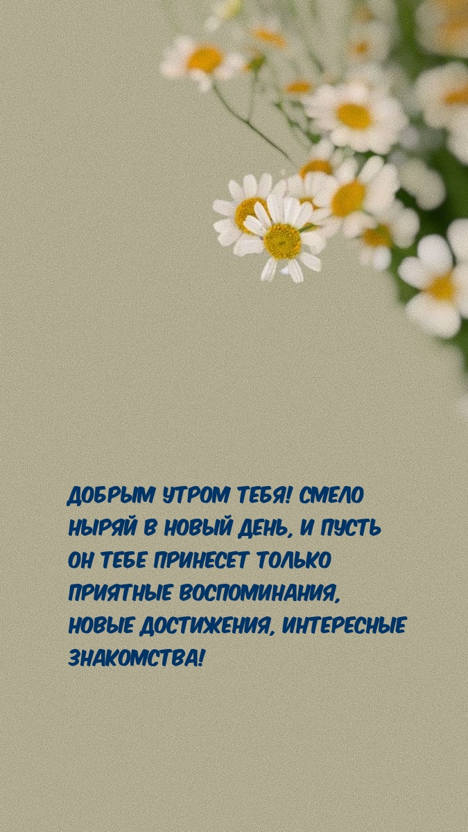 добрым утром тебя!