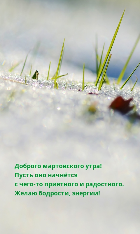 Доброго мартовского утра! Желаю бодрости, энергии!