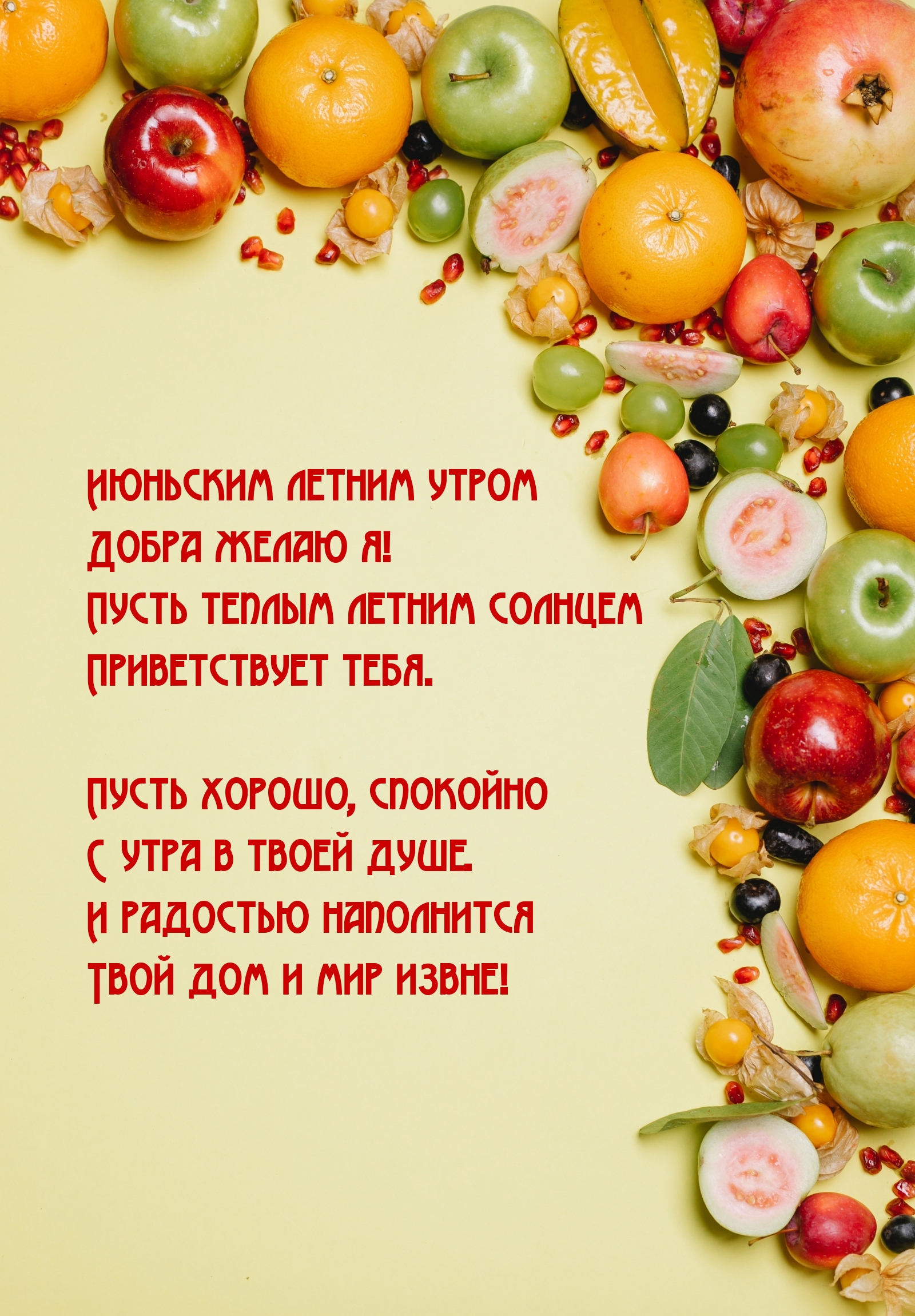 Июньским летним утром добра желаю я!