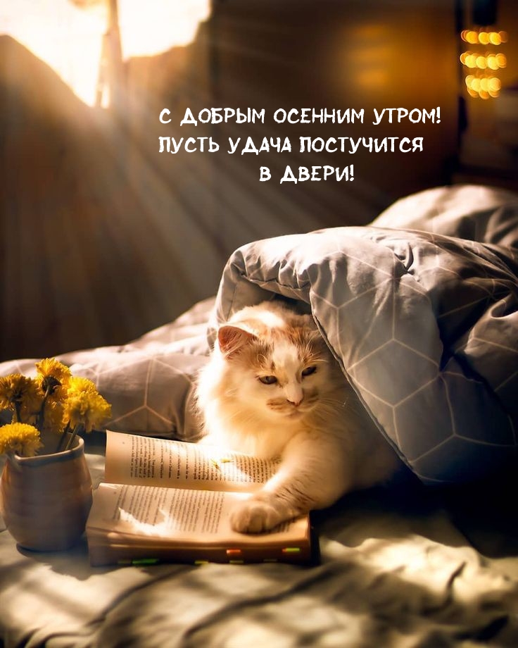 С добрым осенним утром! Пусть удача постучится в двери!