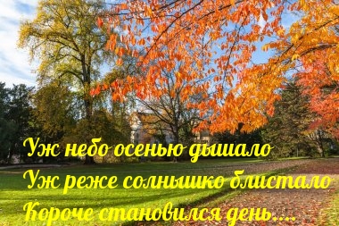 Уж небо осенью дышало Уж реже солнышко блистало