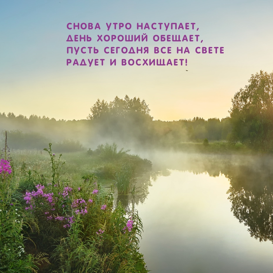 Снова утро наступает, День хороший обещает