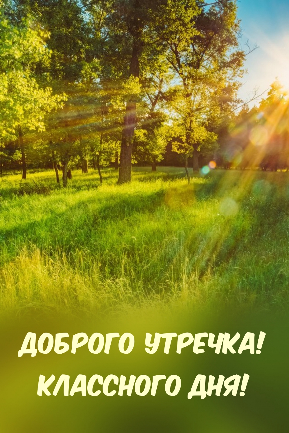 Доброго утречка! Классного дня!