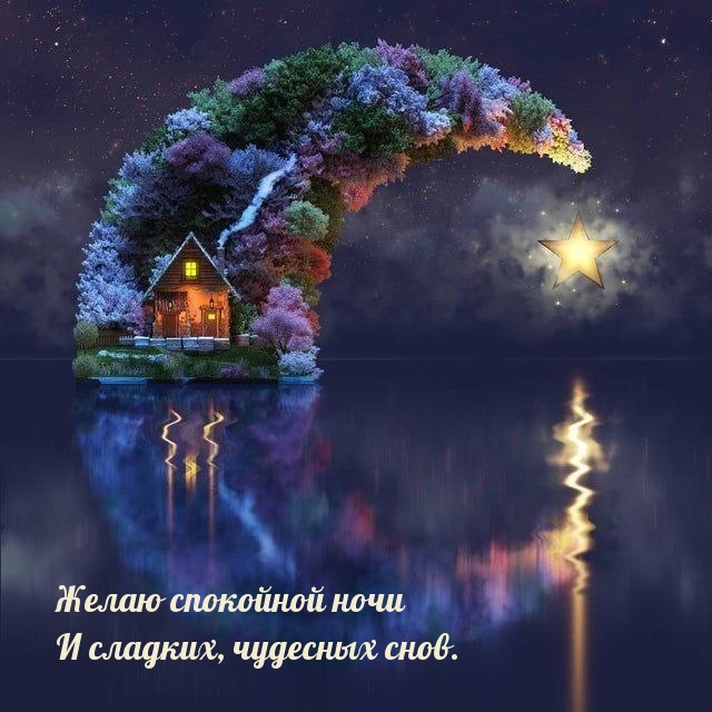 Желаю спокойной ночи и сладких, чудесных снов.