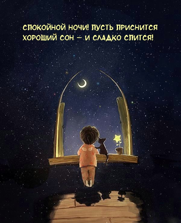 Спокойной ночи! Пусть приснится хороший сон — и сладко спится!