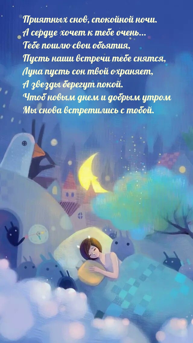 Приятных снов, спокойной ночи.