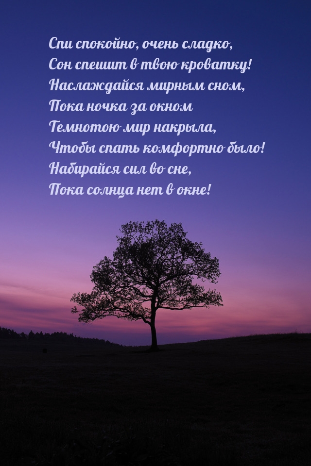 Спи спокойно, очень сладко, сон спешит в твою кроватку!
