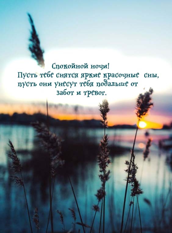 Спокойной ночи! Пусть тебе снятся яркие красочные сны