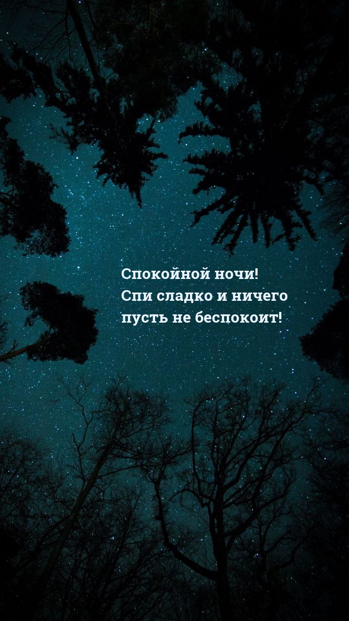 Спокойной ночи! Спи сладко и ничего пусть не беспокоит!