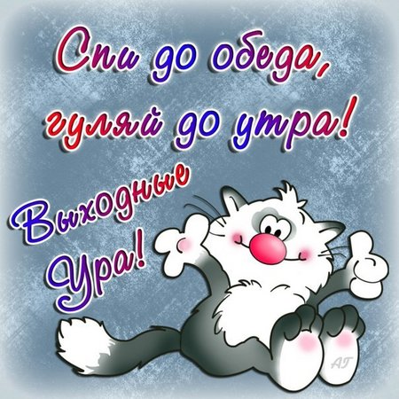 Спи до обеда, гуляй до утра! Выходные, ура!