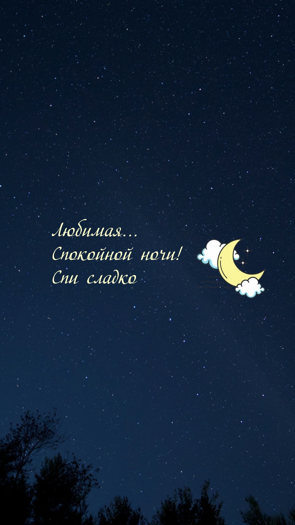 Любимая… Спокойной ночи! Спи сладко