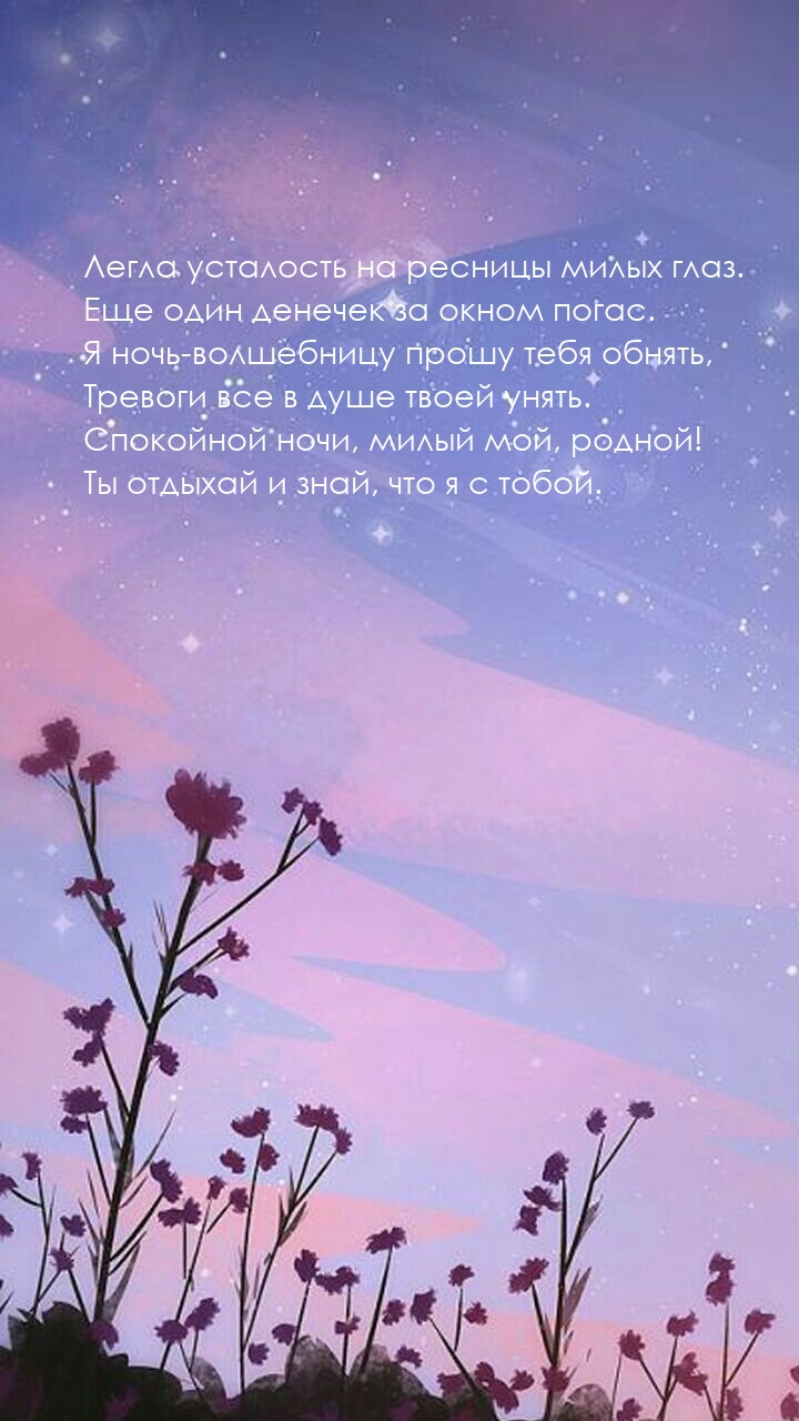 Я ночь-волшебницу прошу тебя обнять