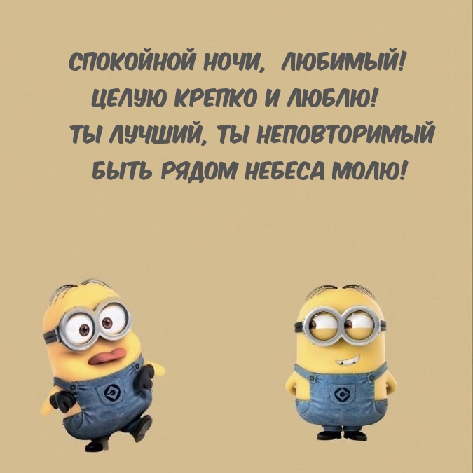 Спокойной ночи, любимый! Целую крепко и люблю!