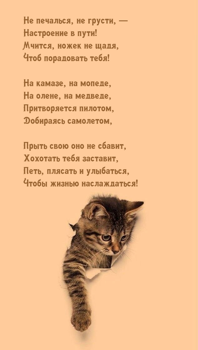 Не печалься, не грусти, — Настроение в пути!