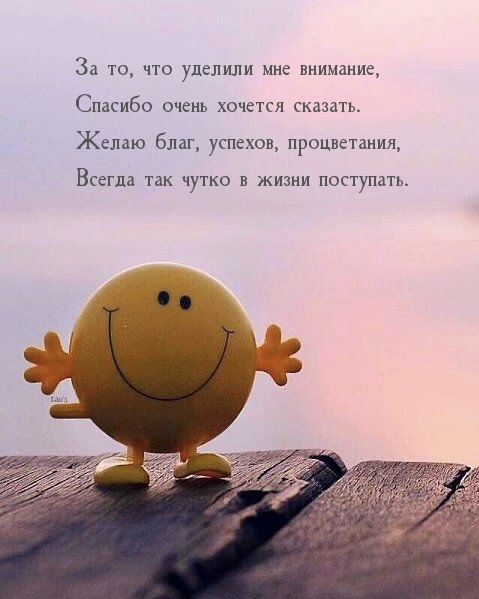 За то, что уделили мне внимание, Спасибо очень хочется сказать
