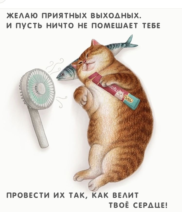 Желаю приятных выходных. И пусть ничто не помешает тебе