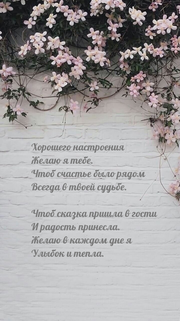 Хорошего настроения желаю я тебе.