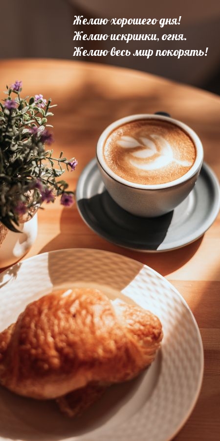Желаю хорошего дня! Желаю искринки, огня.