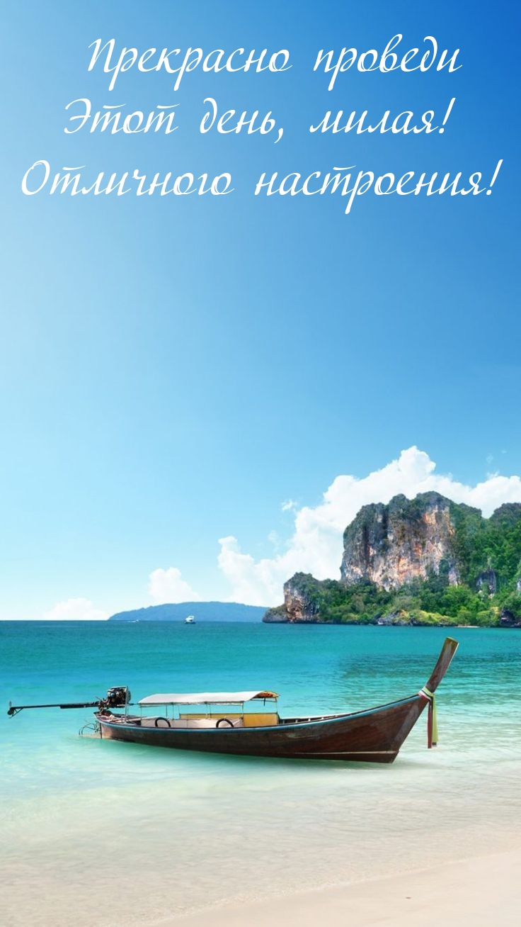 Прекрасно проведи этот день, милая! Отличного настроения!