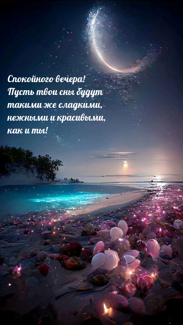 Спокойного вечера! Пусть твои сны будут такими же сладкими