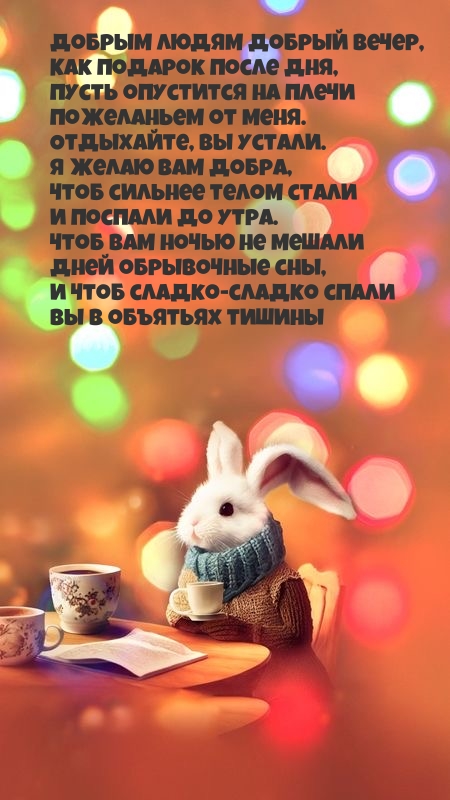 Добрым людям добрый вечер, как подарок после дня