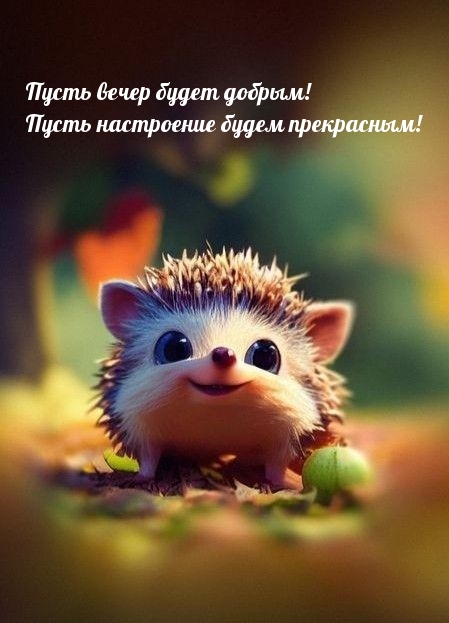 Пусть вечер будет добрым! Пусть настроение будем прекрасным!