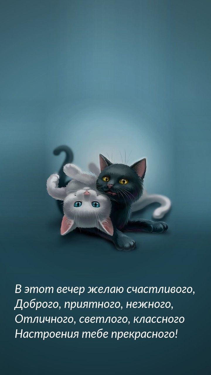 В этот вечер желаю счастливого, доброго, приятного, нежного