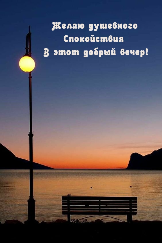 Желаю душевного спокойствия в этот добрый вечер!