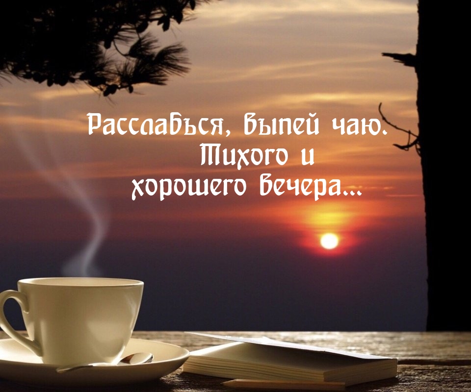 Расслабься, выпей чаю. Тихого и хорошего вечера…
