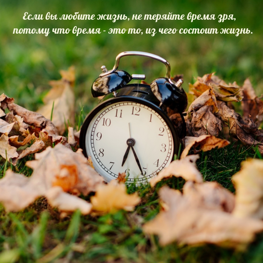 Если вы любите жизнь, не теряйте время зря