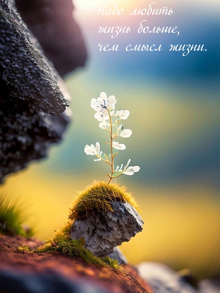 Надо любить жизнь больше, чем смысл жизни.