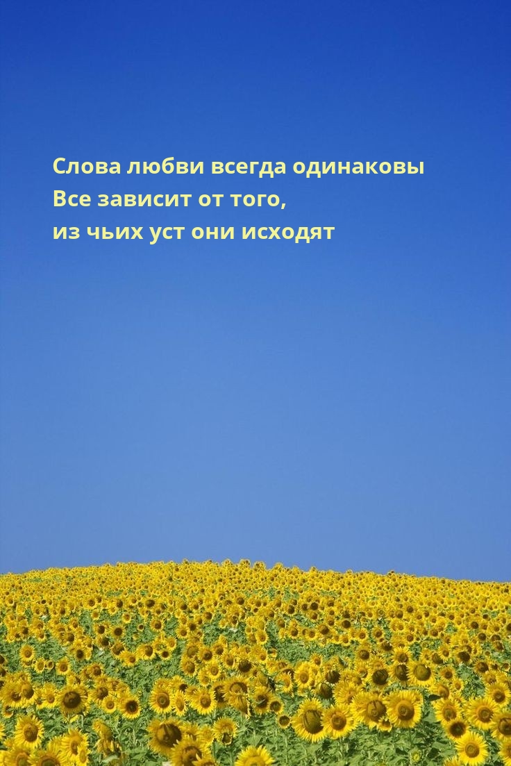 Слова любви всегда одинаковы
