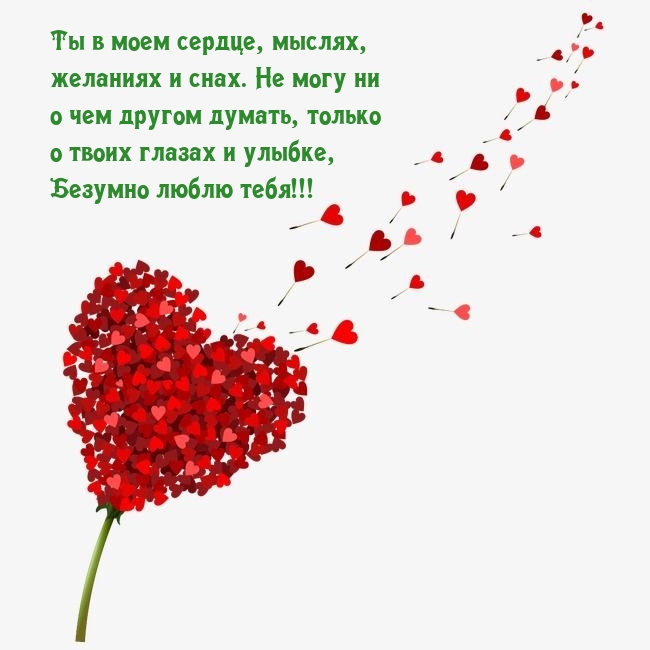 Ты в моем сердце, мыслях, желаниях и снах.