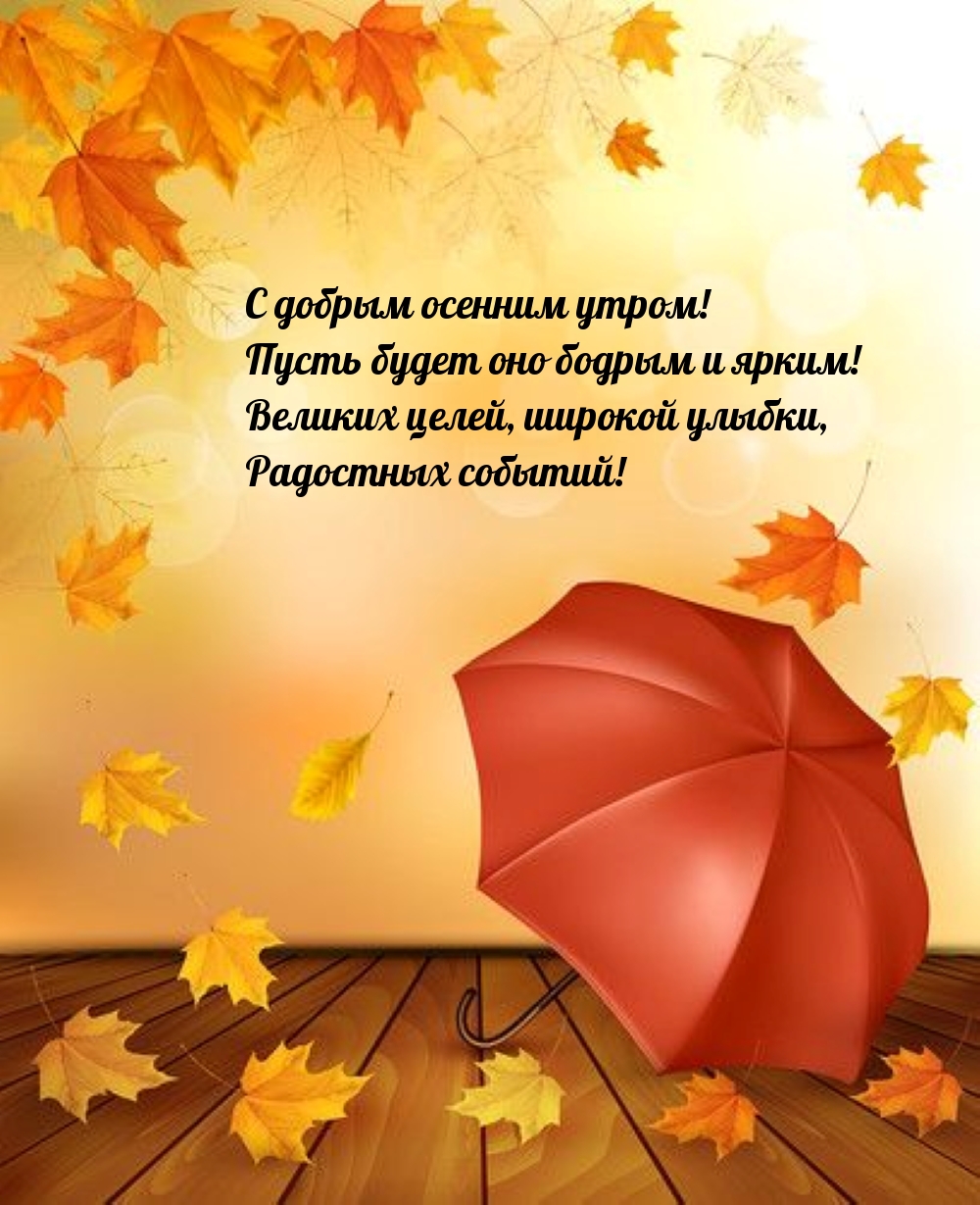 С добрым осенним утром! Пусть будет оно бодрым и ярким!