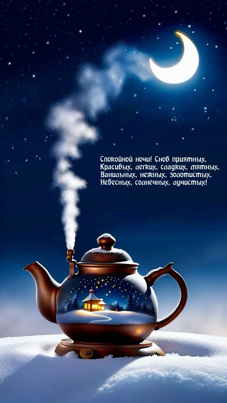 Спокойной ночи! Снов приятных, Красивых, легких, сладких, мятных