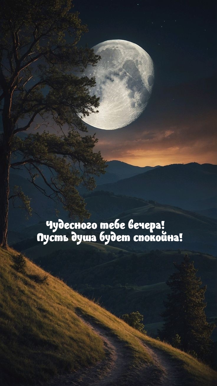Картинка - Чудесного тебе вечера! Пусть душа будет спокойна!.