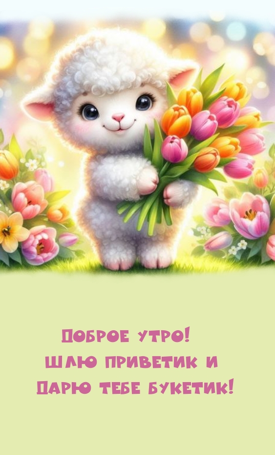 Доброе утро! Шлю приветик и дарю тебе букетик!