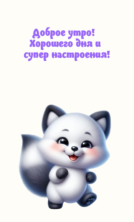 Доброе утро! Хорошего дня и супер настроения!