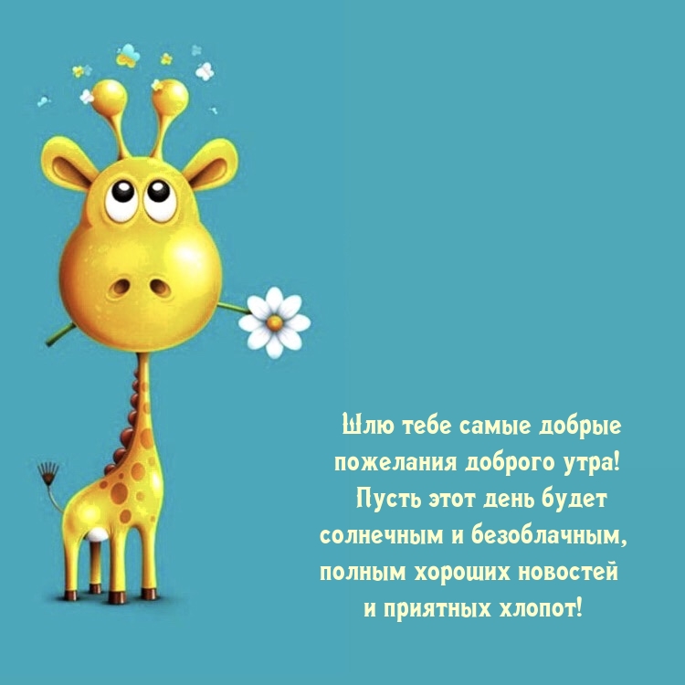 Шлю тебе самые добрые пожелания доброго утра!