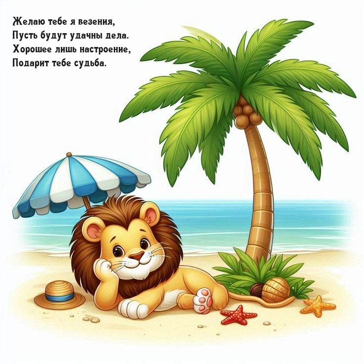 Желаю тебе я везения, пусть будут удачны дела.