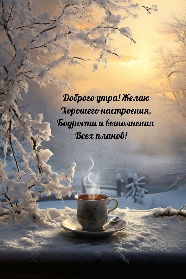 Доброго утра! Желаю хорошего настроения, бодрости