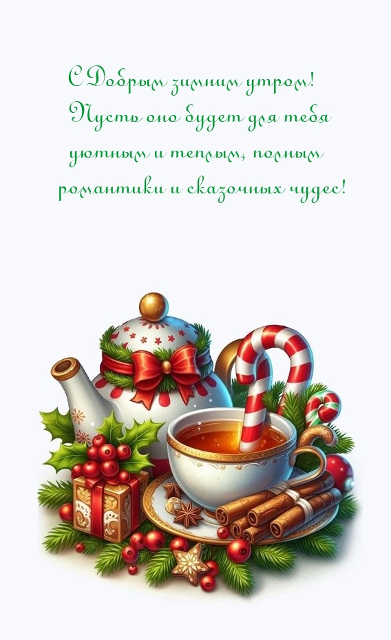 С Добрым зимним утром! Пусть оно будет для тебя уютным и теплым