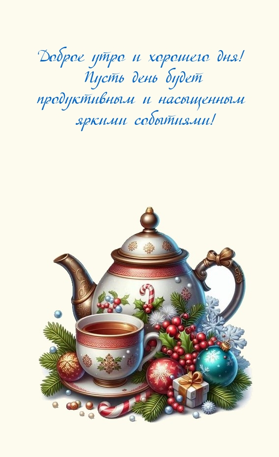Пусть день будет продуктивным и насыщенным яркими событиями!