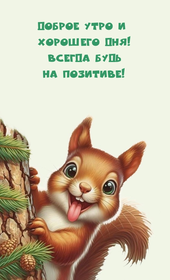 Доброе утро и хорошего дня! Всегда будь на позитиве!