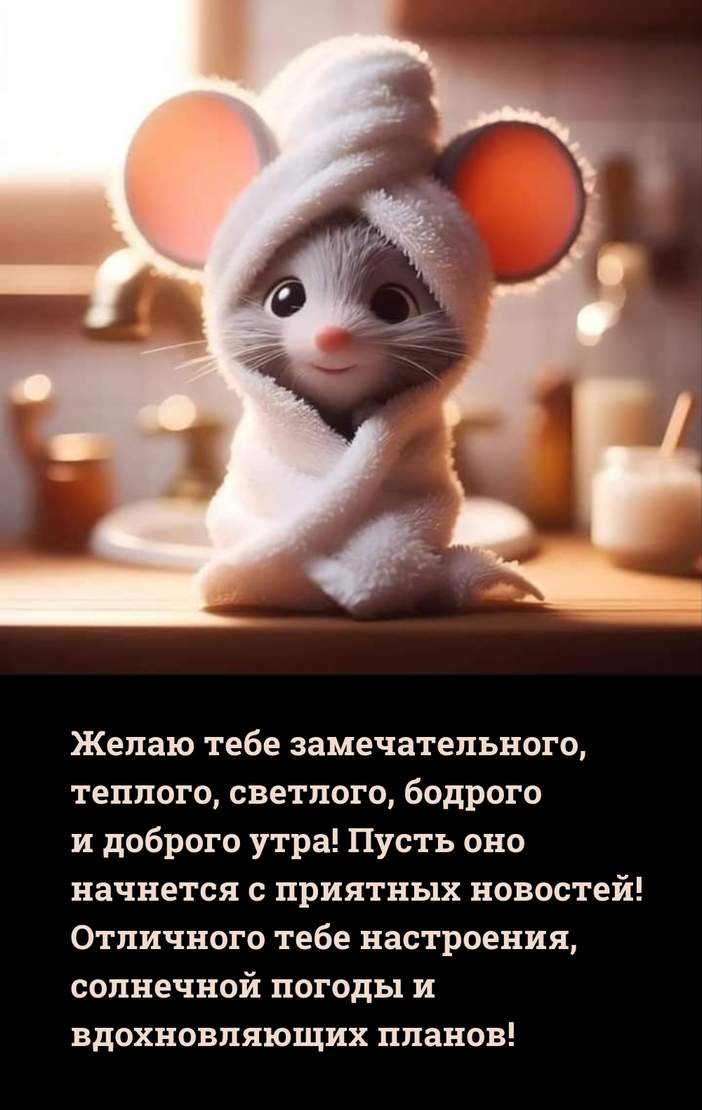 Желаю тебе замечательного, теплого, светлого утра