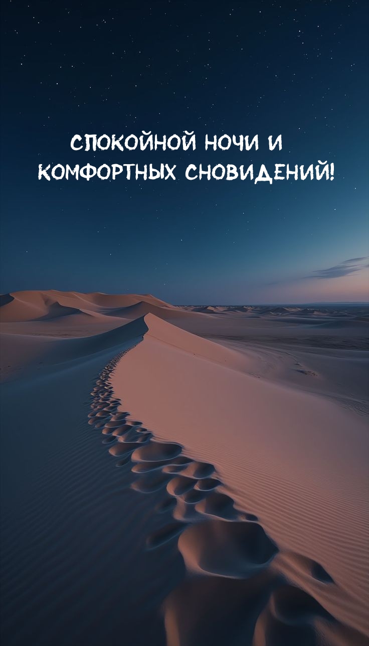 Спокойной ночи и комфортных сновидений!