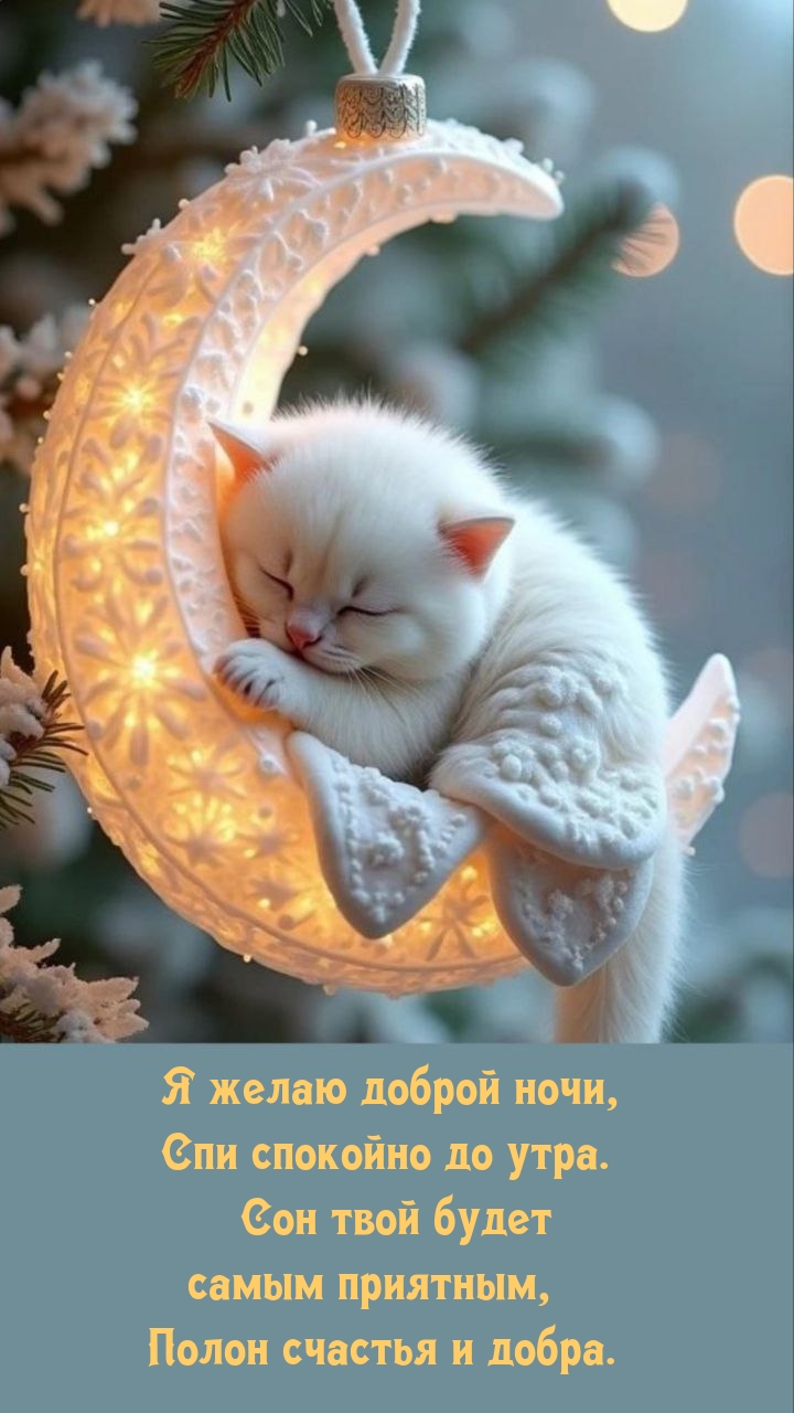 Я желаю доброй ночи, спи спокойно до утра.